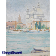 TSD3644 - Tranh sơn dầu thành phố yên tĩnh